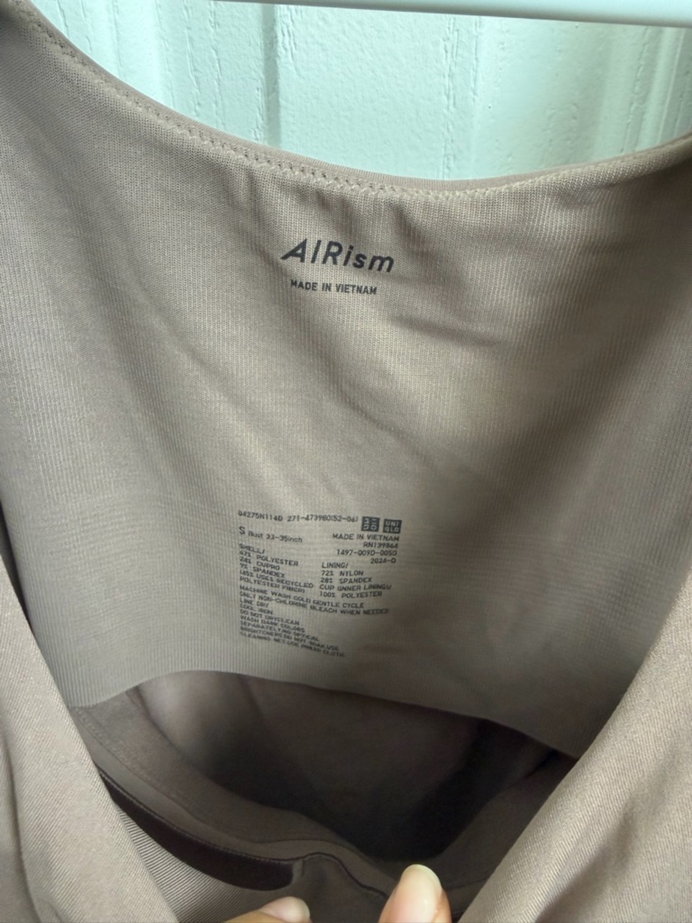 UNIQLO Women AIRism Scoop Neck bra top - Mauve - Picture 3 of 4